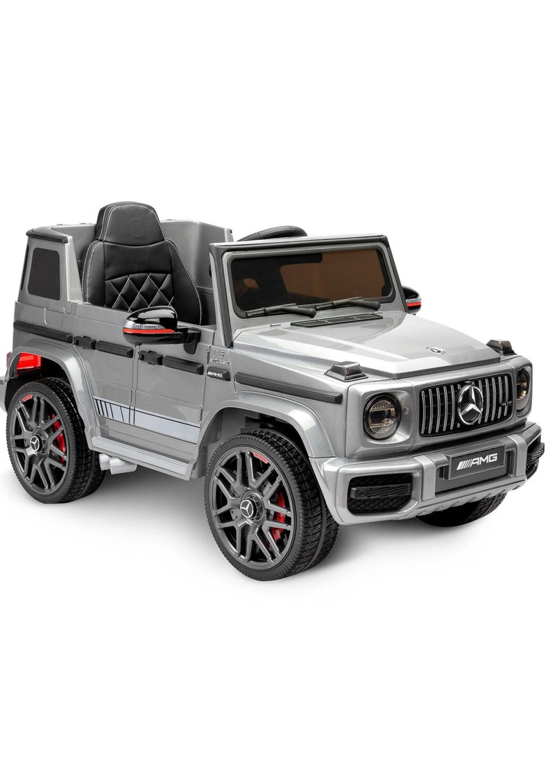 فاكتيوال تويز مرسيدس بنز Amg G63، سيارة كهربائية مرخصة، سيارة ركوب 12 فولت مع جهاز تحكم عن بعد للأطفال - طلاء رمادي  - Image 3