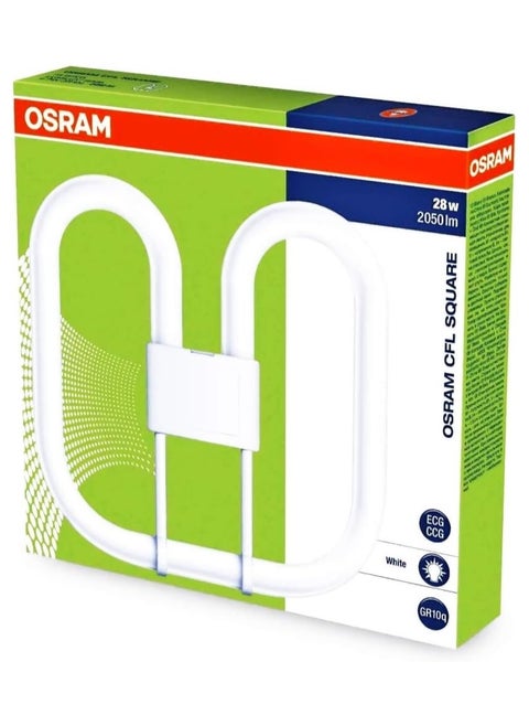 Osram Cfl Square Butterfly Lamp Bulb 28W/835 Lumilux White 4-pin GR10q  2050 lm