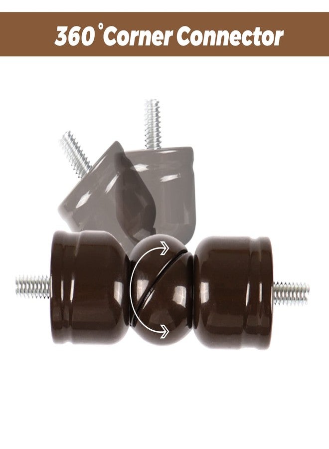 HOTOZON Adjustable Corner Connector for 1 Inch and 7/8 Inch Diameter Curtain Rod, 2 Pack Superior Elbow Connectors for Corner and Bay Window Curtain Rods, Antique Bronze - Image 5