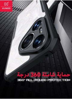 XUNDD Huawei Pura 70 Case with Lanyard, Clear Acrylic Back Panel + Black TPU Soft Frame Cover, SGS Shockproof Drop Proof Certification Case, Super Anti-Fall Back Cover for HUAWEI Pura 70, Clear/Black  - Image 4