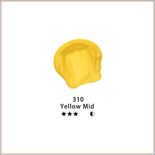 Artecho Yellow Acrylic Paint, Yellow Mid Paint (120ml / 4.05oz) Tubes, Art Craft Paints for Canvas, Rock, Stone, Wood, Fabric, Art Supplies - Image 2