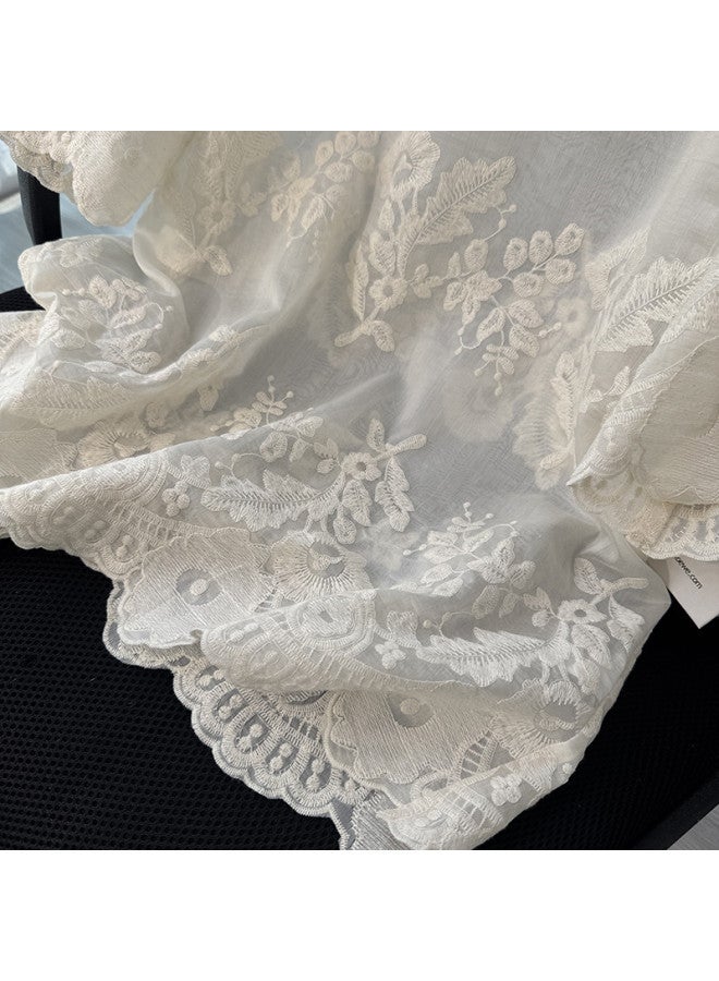 XINYANG With Lyocell】french Heavy Embroidered Women's Shirt 2025 Summer Short Sleeve Blouse - Image 4
