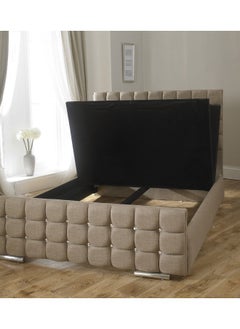Havana Beds And Upholstery Crystal Chenille Luxury Handmade Double Bed (Suitable Mattress Fit :140 Cm X 190 Cm)  - Image 2