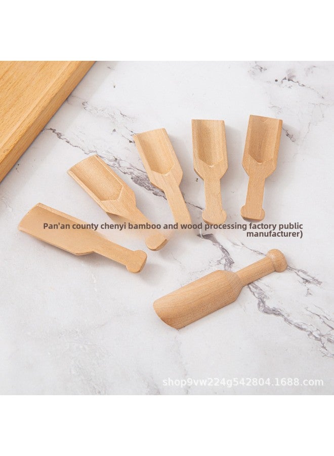 Spot Beech Wood Lotus Wood Bath Salt Wooden Spoon Tea Wooden Spoon Salt Spoon Mini Wooden Spoon Coffee Wooden Spoon Bath Salt Spoon-Specifications:Style One  - Image 3