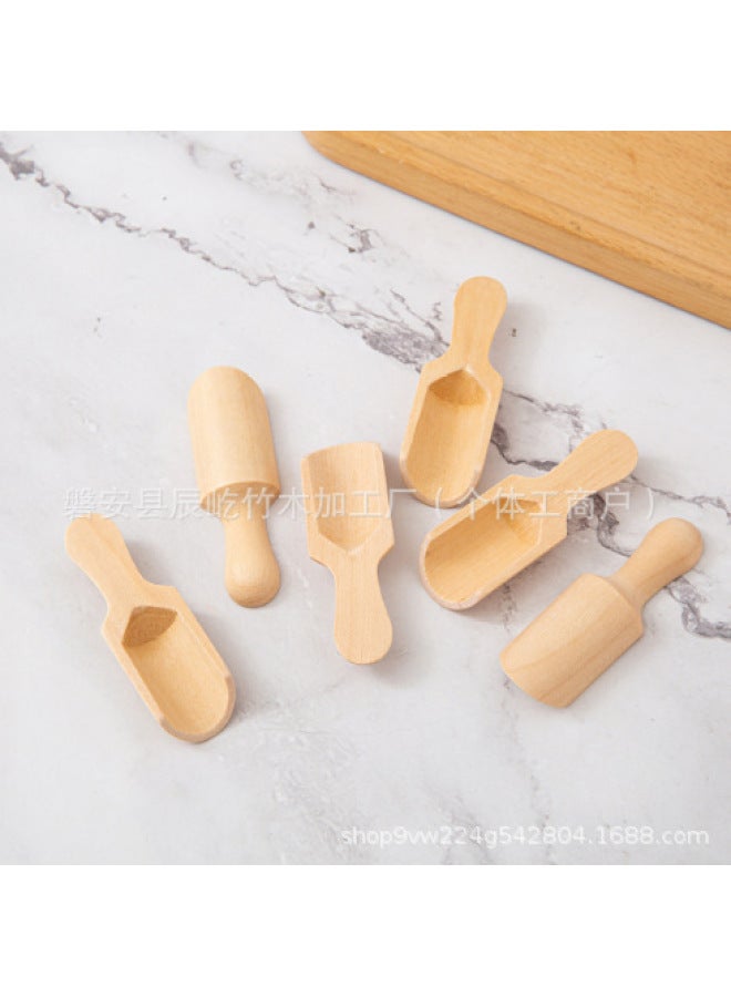 Spot Beech Wood Lotus Wood Bath Salt Wooden Spoon Tea Wooden Spoon Salt Spoon Mini Wooden Spoon Coffee Wooden Spoon Bath Salt Spoon-Specifications:Style One  - Image 4