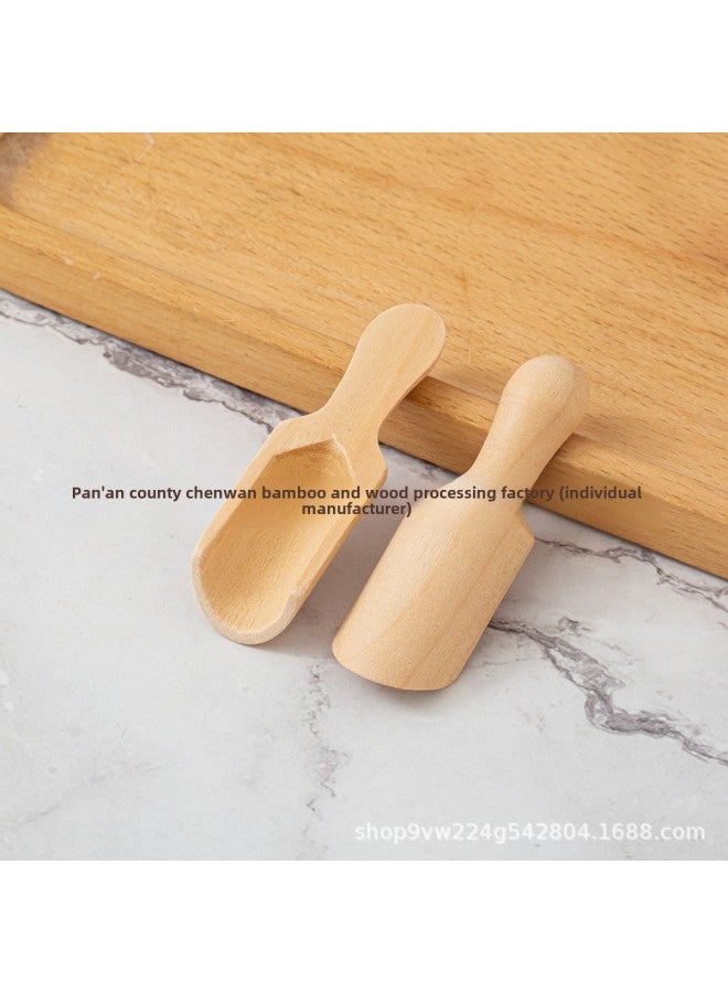 Spot Beech Wood Lotus Wood Bath Salt Wooden Spoon Tea Wooden Spoon Salt Spoon Mini Wooden Spoon Coffee Wooden Spoon Bath Salt Spoon-Specifications:Style One  - Image 5