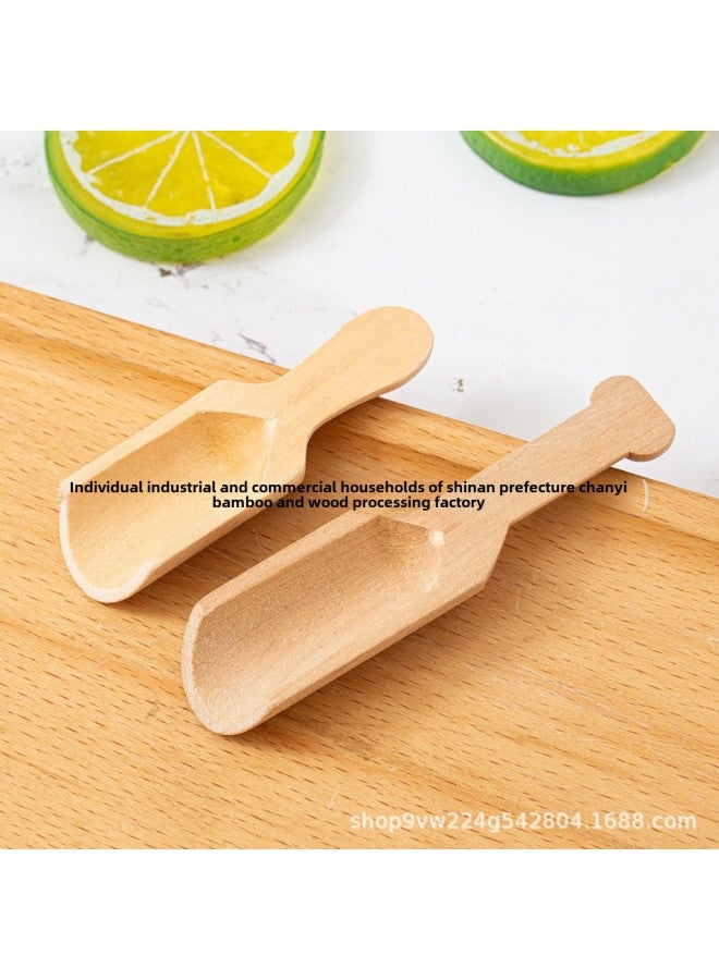 Spot Beech Wood Lotus Wood Bath Salt Wooden Spoon Tea Wooden Spoon Salt Spoon Mini Wooden Spoon Coffee Wooden Spoon Bath Salt Spoon-Specifications:Style One  - Image 2