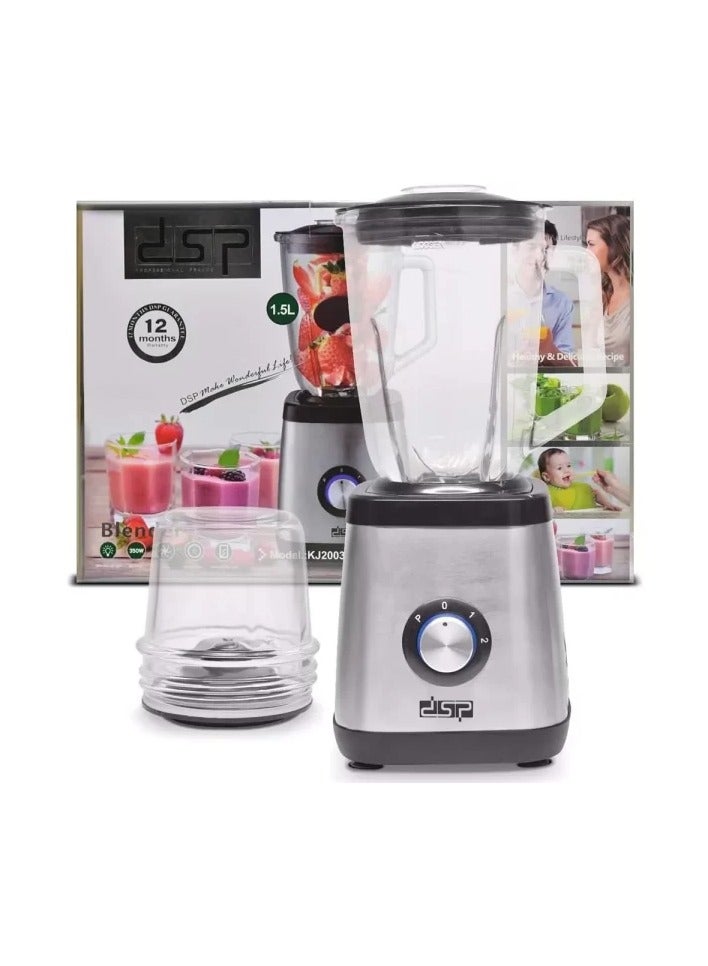 DSP DSP Food Processor Mixer KJ2003-1.5 L ,Tempered Glass Jar, Stainless steel serrated blades - Image 4