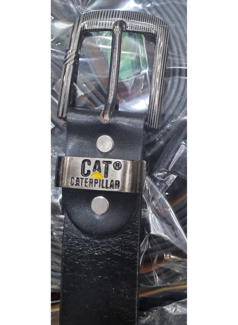 CATERPILLAR Unisex Calderwood Leather Belt Black - Image 3