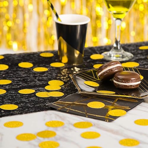 SVM CRAFT® (circle), Glitter Confetti Circles Wedding Party Decor and Table Decor, 1.2’’ in Diameter (glitter gold,200pc) - Image 4