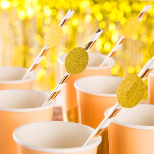 SVM CRAFT® (circle), Glitter Confetti Circles Wedding Party Decor and Table Decor, 1.2’’ in Diameter (glitter gold,200pc) - Image 5