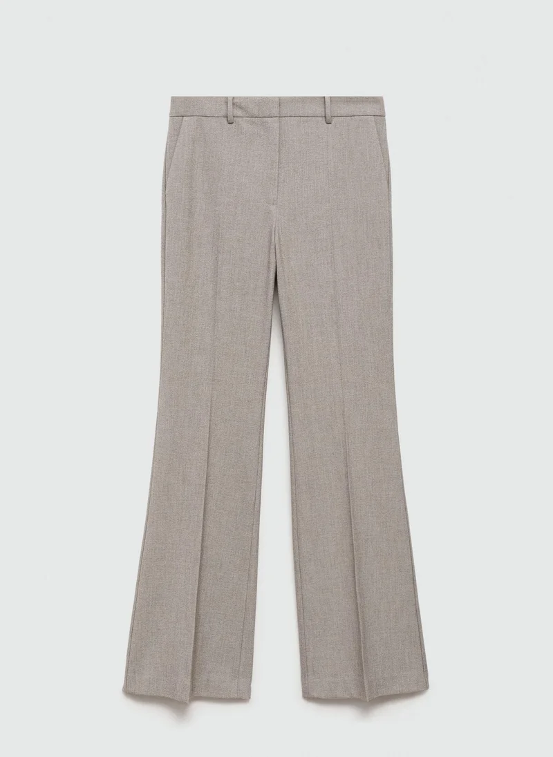 MANGO Casual High-Waist Flared Trousers