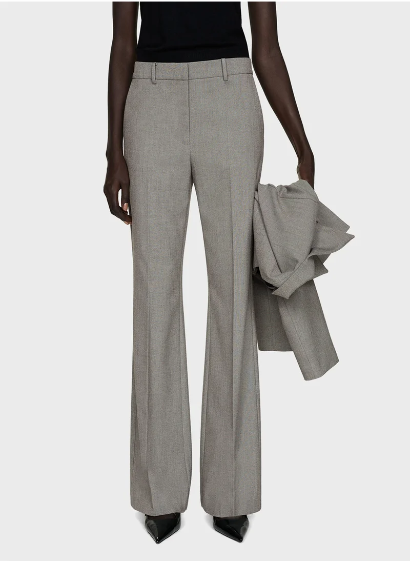 MANGO Casual High-Waist Flared Trousers