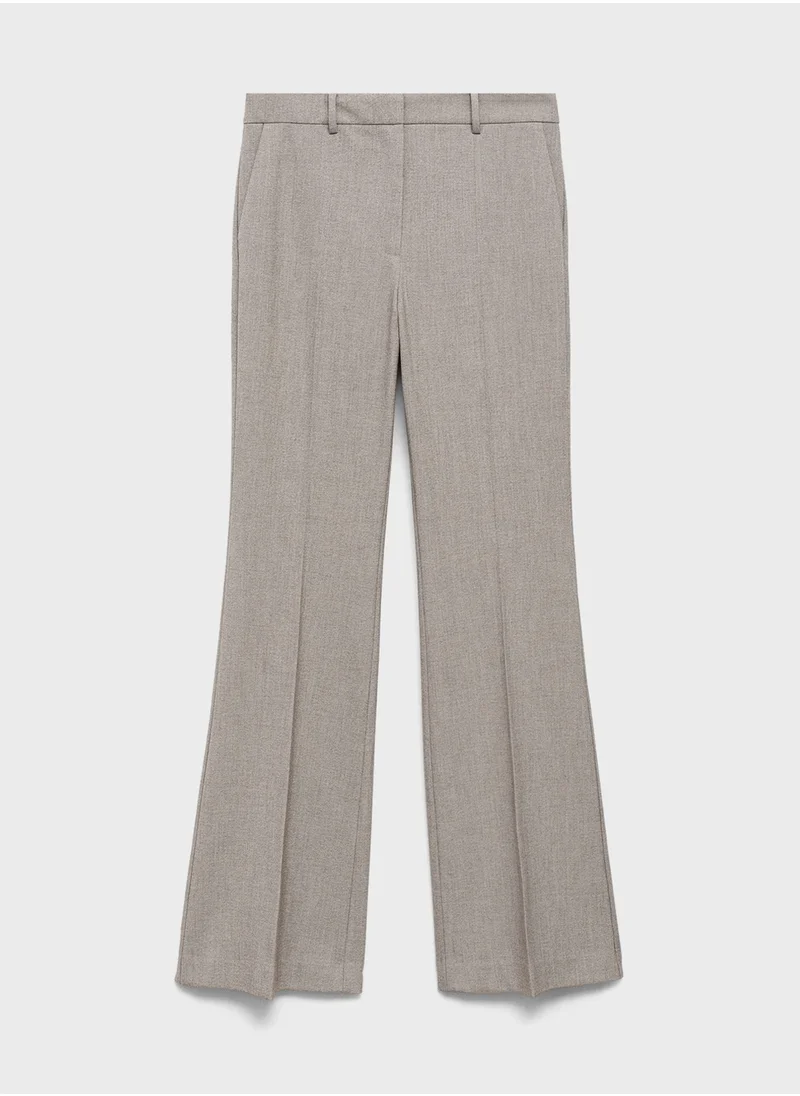 MANGO Casual High-Waist Flared Trousers