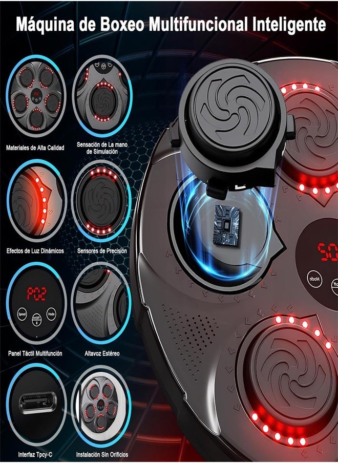 Fitness World - Smart Electronic Music Boxing Machine for Men with Gloves Toy Wall Mounted Boxing Machine Smart Boxing Target, Wall Mounted Punching Bag Punching Equipment for Boxing Training - Image 1