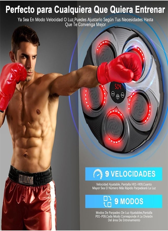 Fitness World - Smart Electronic Music Boxing Machine for Men with Gloves Toy Wall Mounted Boxing Machine Smart Boxing Target, Wall Mounted Punching Bag Punching Equipment for Boxing Training - Image 1