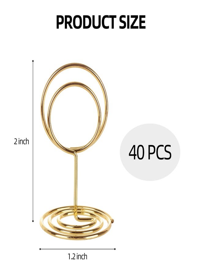 Tecbeauty 40Pcs Table Number Holders, Place Card Holder, Table Sign Stand, Photo Picture Holders for Centerpieces, Wedding, Party, Birthday - Image 3