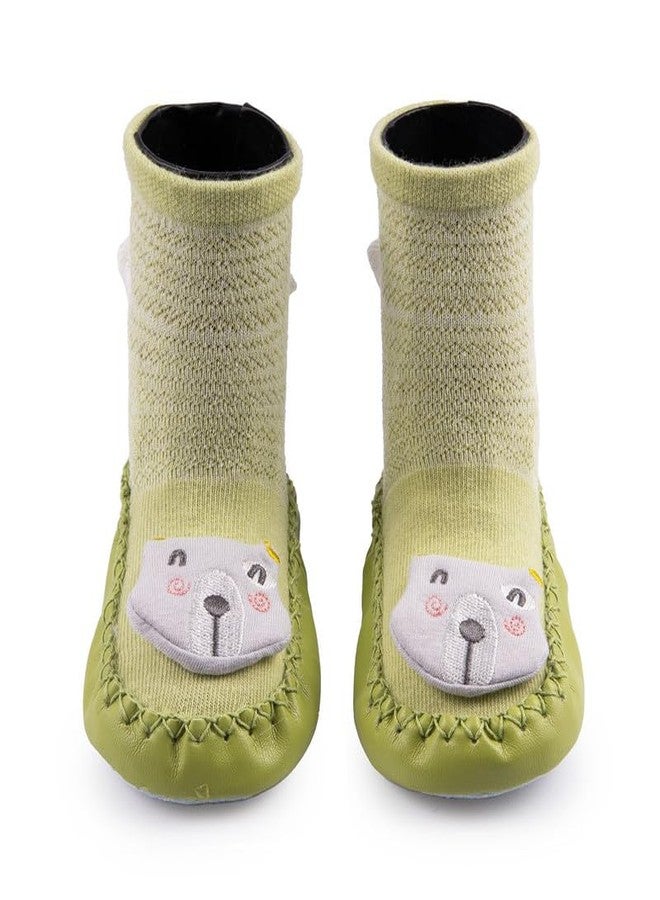 Richmen Unisex Kids Soft Cotton Shoes Socks for New Born Baby Baby Girls Anti Skid Breathable Casual Booties Cute Stylish Flexible First Walking Shoe for Indoor & Outdoor Toddler (69, 12-18 Month) - Image 1