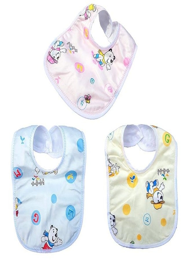 Tod PooL مرايل تود بول للأطفال، قطن سريع الجفاف - مرايل تغذية للجنسين للأولاد والبنات | ناعمة، ماصة، خفيفة الوزن | سهلة التنظيف، أزرار كبس قابلة للتعديل | ألوان متنوعة - أصفر، وردي، وأزرق سماوي (مجموعة من 12 قطعة) - Image 2