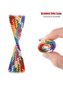 ALMNVO 3 pack Stretch Braided Solo Loop Nylon Bands for Samsung Galaxy Watch 5 40mm 44mm/LTE 44mm/5 Pro 45mm/4 40mm/4 classic 46mm/42mm/3 41mm/Active,Elastics Wristband,20mm-S  - Image 2