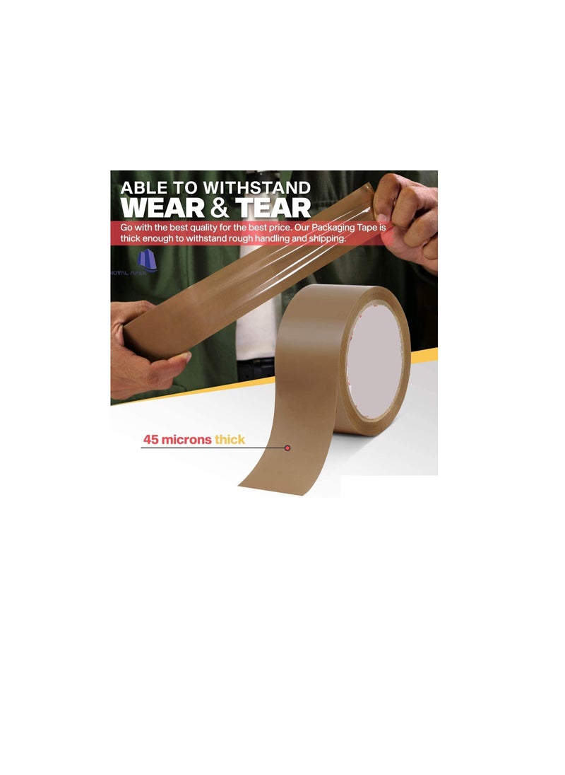 ROBUSTLINE Robustline Brown Packaging Tape 2 Inch for Parcels and Boxes - This Brown Packing Tape Provides a Strong, Secure and Sticky Seal for Your Cardboard Boxes and for Moving House (50 YRD). (10)  - Image 3