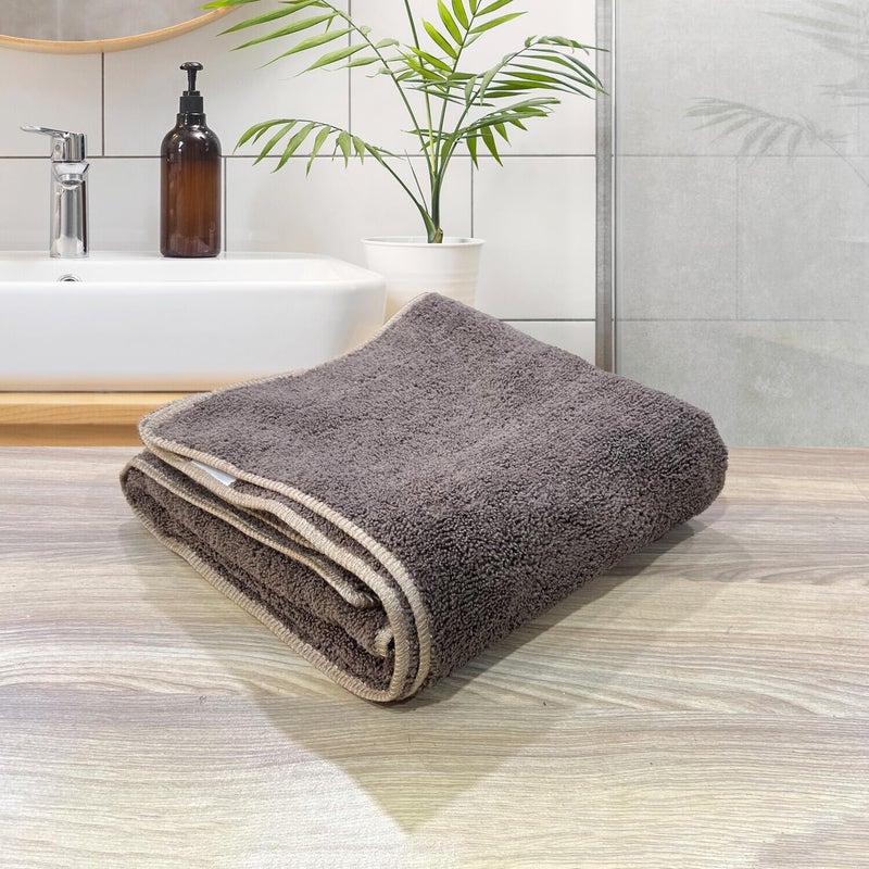 LABHAM - Insignia 450GSM High Absorbant, Super Soft, Anti Microbial, Bath Towel (75cm x 150cm), Pack of 1 - Walnut - Image 1