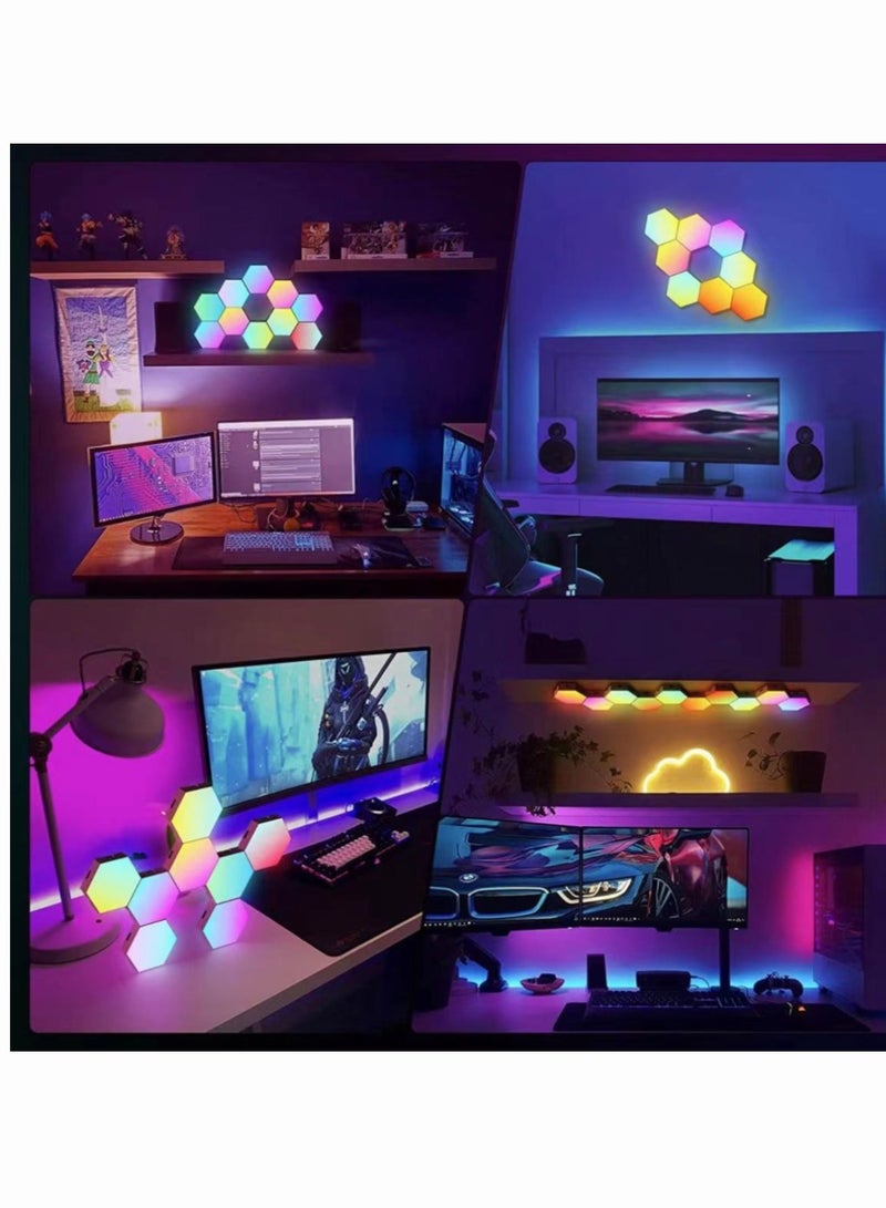 ار جي بي لعبة ضوء داخلي الجدار مصباح RGB بلوتوث أدى التطبيق البعيد ليلة ضوء الكمبيوتر غرفة ألعاب غرفة نوم ديكور السرير - 6 وحدات - Image 2