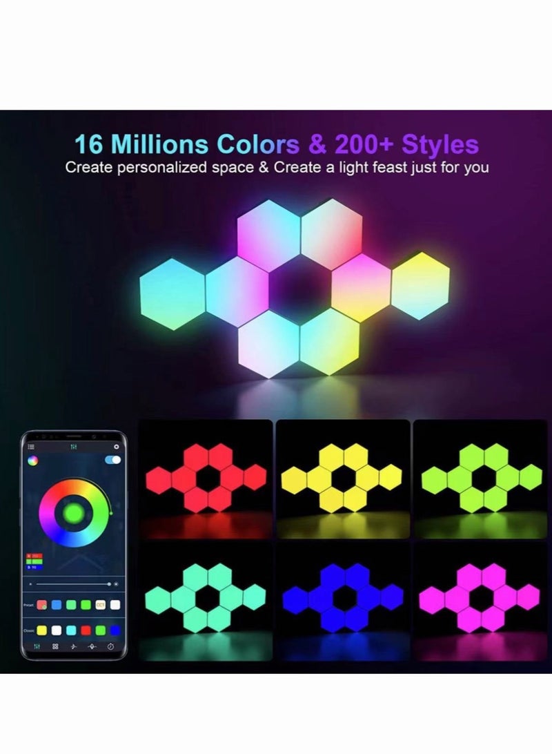 ار جي بي لعبة ضوء داخلي الجدار مصباح RGB بلوتوث أدى التطبيق البعيد ليلة ضوء الكمبيوتر غرفة ألعاب غرفة نوم ديكور السرير - 6 وحدات - Image 1