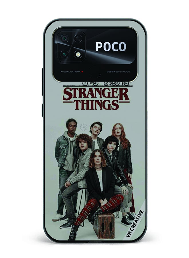 VR CREATIVE Protective Case Cover For Xiaomi Poco C40 Strangers Thing Design Multicolour - Image 1