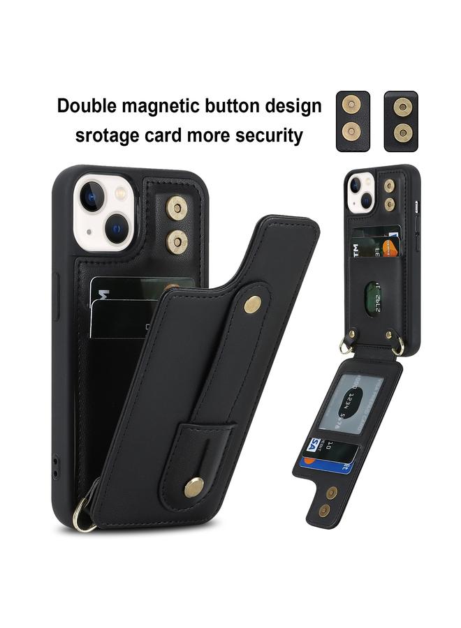 S-TOP Case For iPhone 13 Pro Max Wristband Vertical Flip Wallet Back Cover Phone Case - Image 2