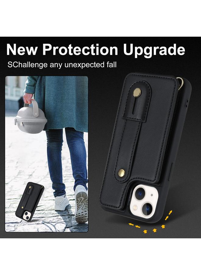 S-TOP Case For iPhone 13 Pro Max Wristband Vertical Flip Wallet Back Cover Phone Case - Image 3