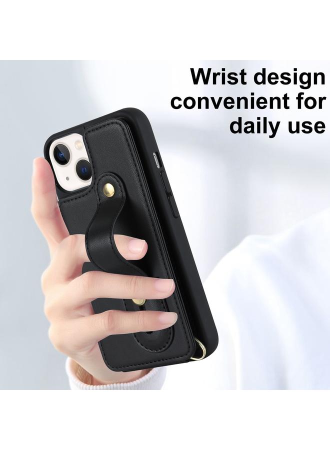 S-TOP Case For iPhone 13 Pro Max Wristband Vertical Flip Wallet Back Cover Phone Case - Image 4
