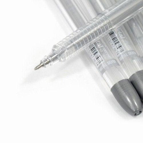 Dong-a My Metal Gel Ink 0.7mm Roller Ball Pen - Silver Colors 12 Pcs 1 Dozen (Pack of 12 Pens) - Image 4