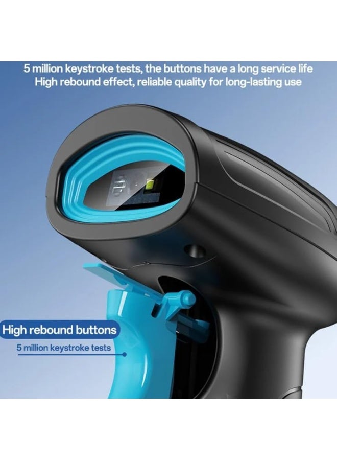 يسيدو ماسح ضوئي للباركود سلكي USB 1D 2D قارئ رموز QR ماسح ضوئي محمول POS للبيع بالتجزئة والمستودعات والمكاتب (أسود) - Image 4