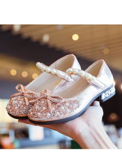 Generic Girls shoes little girl leather shoes soft sole princess shoes children's crystal shoes  - Image 3