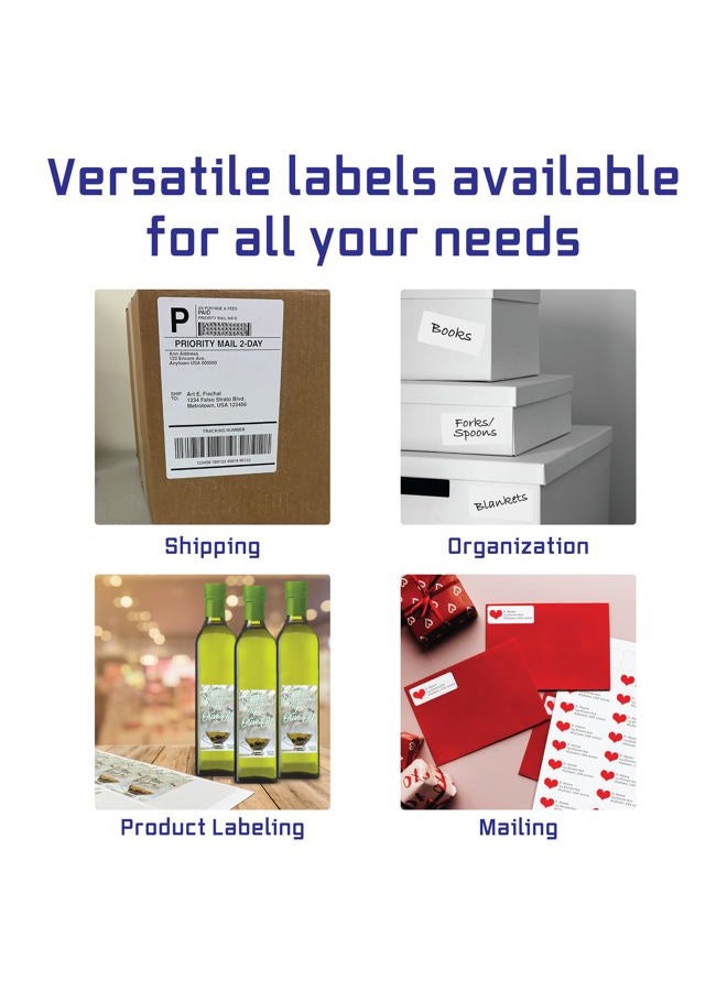 Blank Labels Return Address Labels from Blank Labels - 1.75” x .50” - 80 Labels Per Sheet - Permanent White Matte - Inkjet and Laser Guaranteed - Easy to Peel - Made in USA - 250 Sheets - 20,000 Labels - Image 5