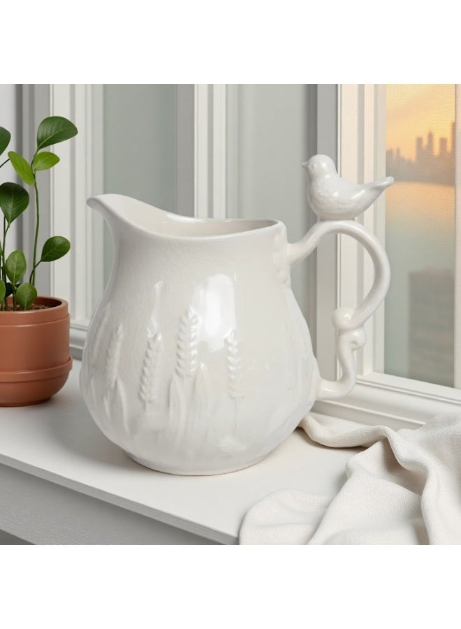 A vase with a bird-shaped handle, 8.66 inches tall, made of ceramic, suitable for home décor. - Image 2