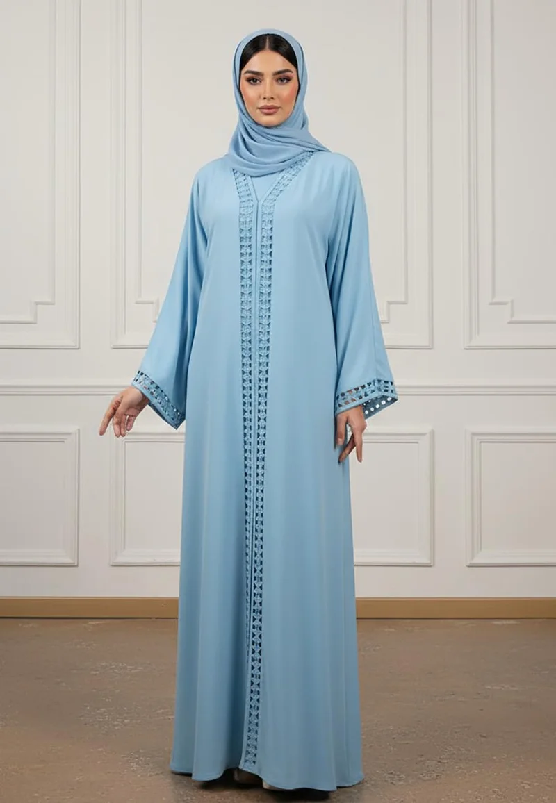 نخبة Serene Azure Abaya-881