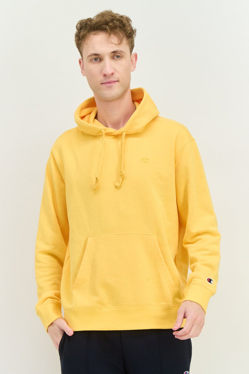 Champion Men Sportswear Fit Long Sleeves Outdoor Sweatshirt, Yellow  - Image 1