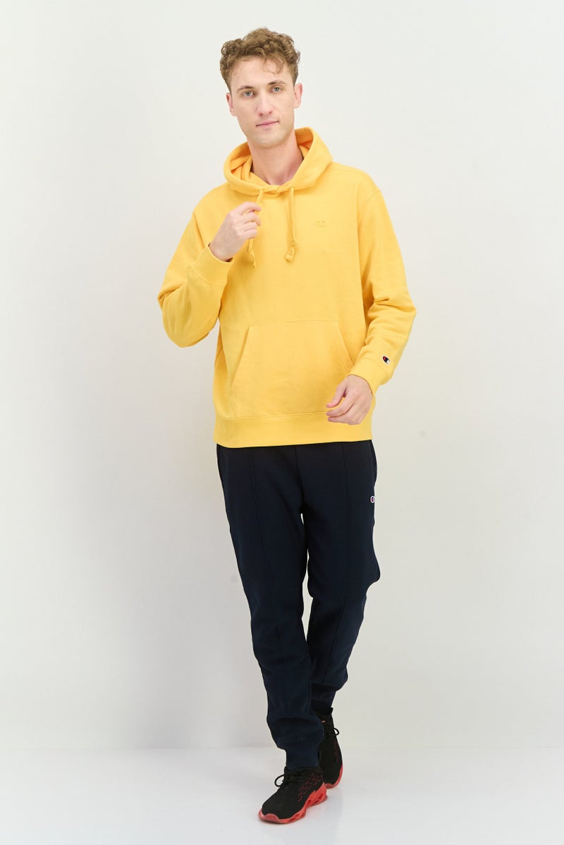 Champion Men Sportswear Fit Long Sleeves Outdoor Sweatshirt, Yellow  - Image 4