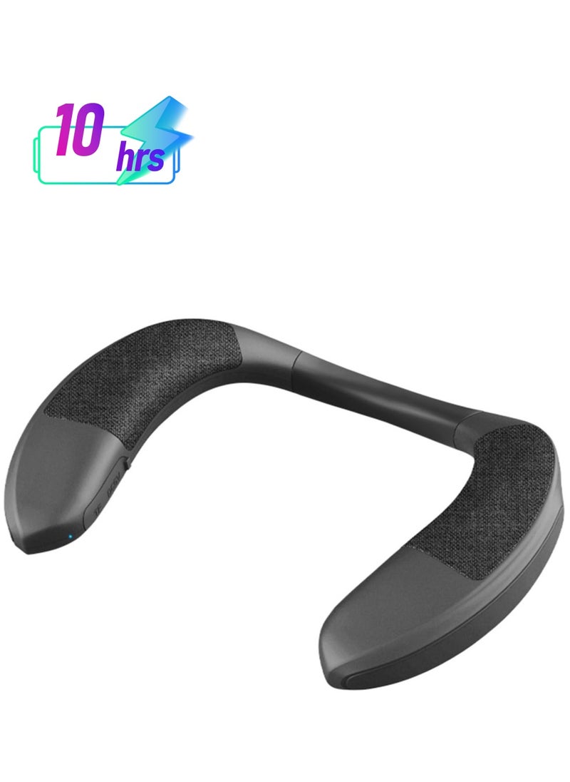 SYOSI - Neckband Bluetooth Speaker, Neck Speaker Bluetooth Wireless, Wearable Speaker, True 3D Stereo Sound, Portable Soundwear, Ipx4, for Some Sport Outdoor, for Walking, Driving or Riding(1 Pack) - Image 1