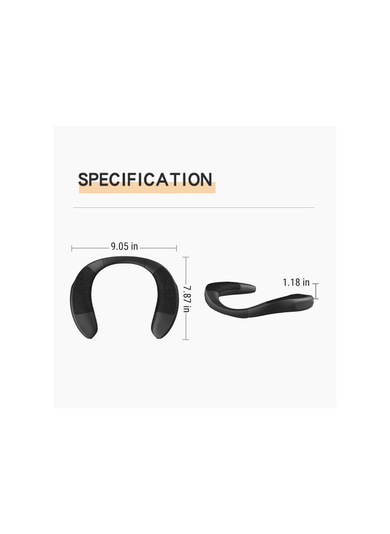 SYOSI - Neckband Bluetooth Speaker, Neck Speaker Bluetooth Wireless, Wearable Speaker, True 3D Stereo Sound, Portable Soundwear, Ipx4, for Some Sport Outdoor, for Walking, Driving or Riding(1 Pack) - Image 1