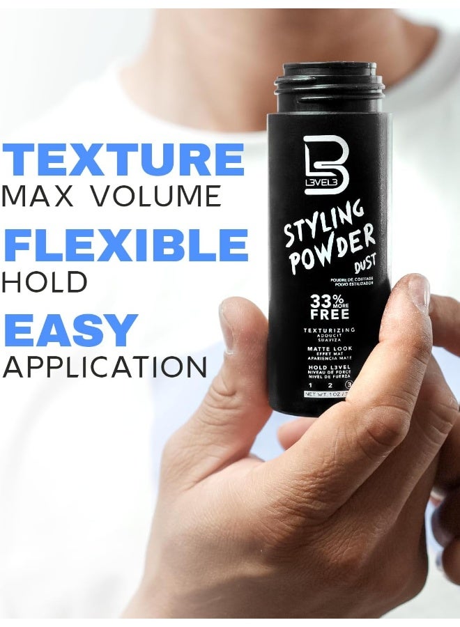 لمستوى 3 بودرة تصفيف الشعر من المستوى 3 - بودرة بمظهر طبيعي للرجال - سهلة الاستخدام بدون زيت أو بقايا دهنية - توفر المستوى الثالث لمسة نهائية غير لامعة - Image 4