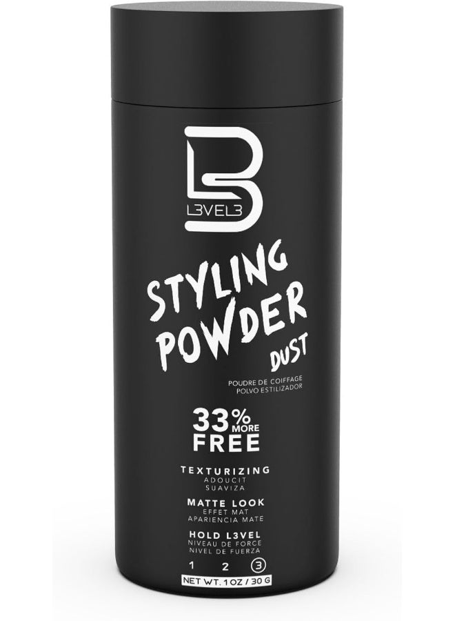 لمستوى 3 بودرة تصفيف الشعر من المستوى 3 - بودرة بمظهر طبيعي للرجال - سهلة الاستخدام بدون زيت أو بقايا دهنية - توفر المستوى الثالث لمسة نهائية غير لامعة - Image 1