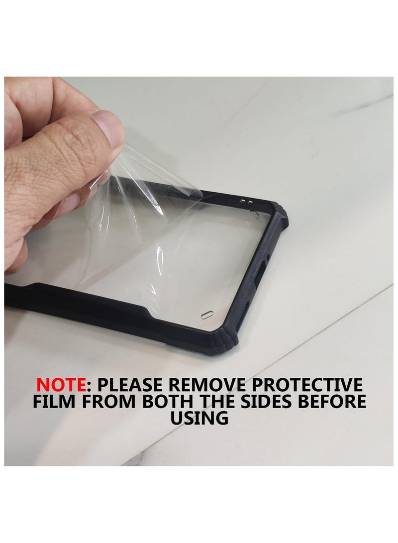 Case for Poco M7 Pro 5G Clear Cover Hard PC Back Cover with Shockproof Border 360 Degree Impact Resistant non-Yellowing Transparent Cover for Xiaomi Poco M7 Pro 5G