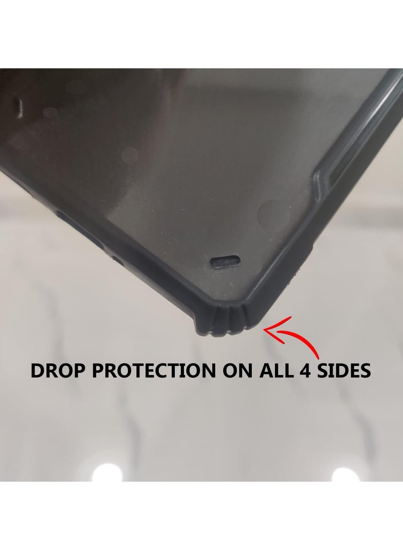Case for Poco M7 Pro 5G Clear Cover Hard PC Back Cover with Shockproof Border 360 Degree Impact Resistant non-Yellowing Transparent Cover for Xiaomi Poco M7 Pro 5G