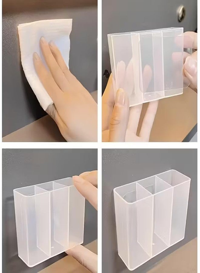 TROFFLLY Mini Wall-Mounted Grid & cosmetic Storage Box,Suitable for Organizing Lipsticks, Makeup Brushes, eyebrow pencil Pen Holder Student Office Desk and Daily Small Items (3) - Image 3