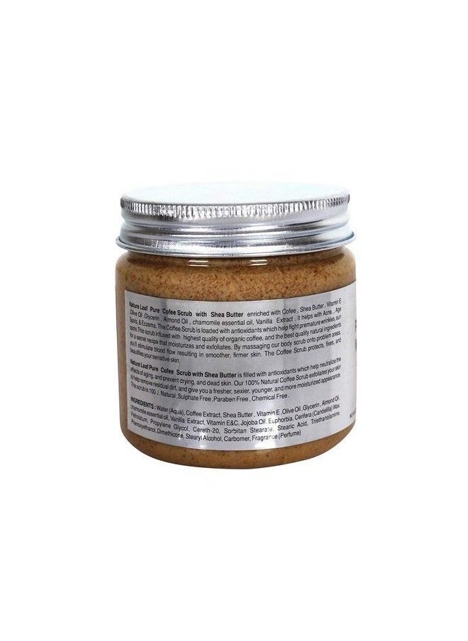 Nature leaf - Skin Brightening Dtan Dark Spots Dead Skin Removal Anti Acne Pure Coffee Scrub With Sea Butter Scrub (200 Ml) - Image 1