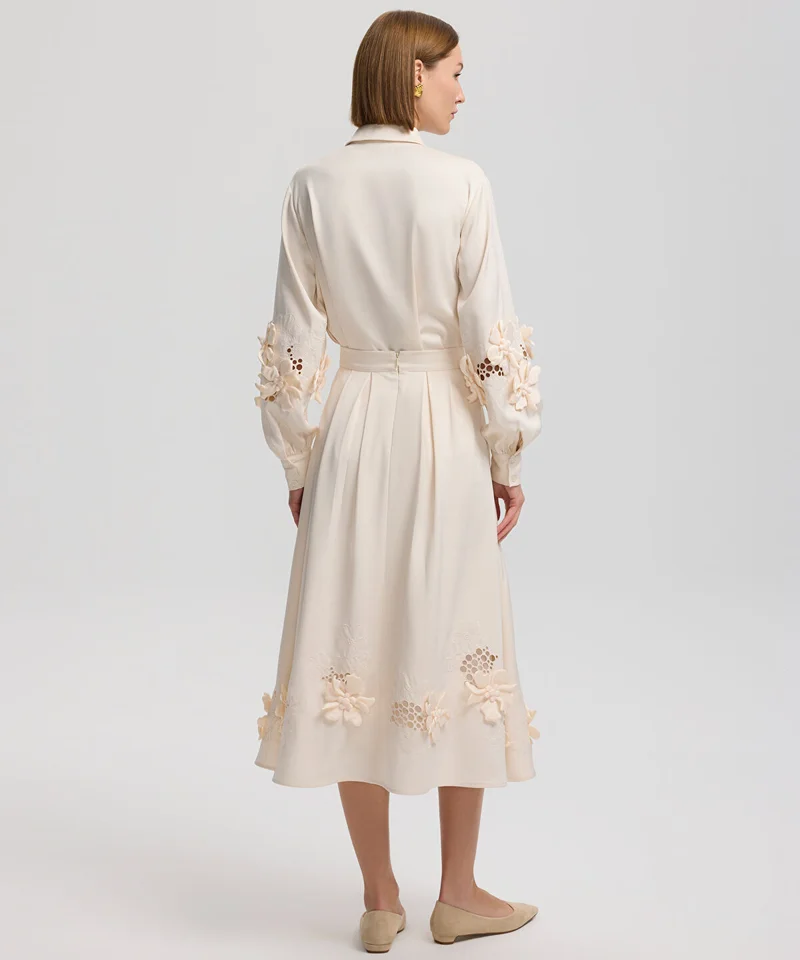 Ipekyol  Embroidered Midi Skirt for Women | Best Price UAE