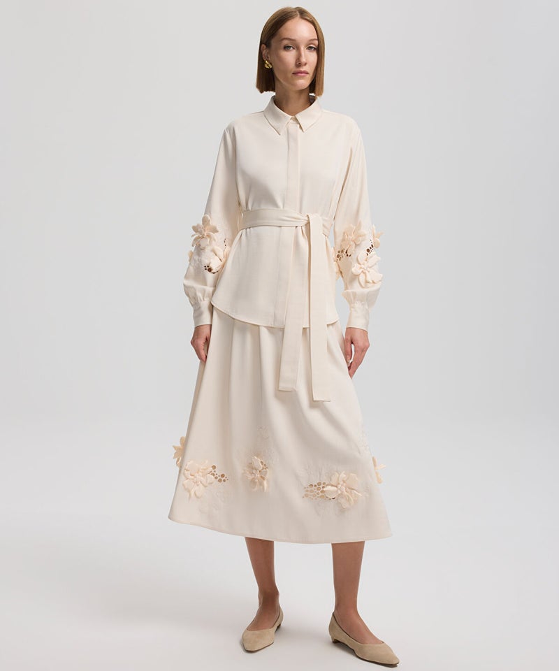 Ipekyol Embroidered Midi Skirt - Image 4